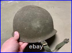 Original Wwii Us Army M1 Helmet Shell, Front Seam, Original Paint