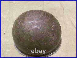 Original Wwii Us Army M1 Helmet Shell, Front Seam, Original Paint