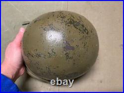 Original Wwii Us Army M1 Helmet Shell, Front Seam, Original Paint