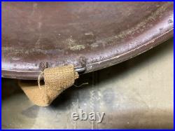 Original Wwii Us Army M1 Helmet Shell, Front Seam, Restored Fixed Bail