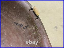 Original Wwii Us Army M1 Helmet Shell, Front Seam, Restored Fixed Bail