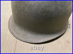 Original Wwii Us Army M1 Helmet Shell, Rear Seam, Original Paint