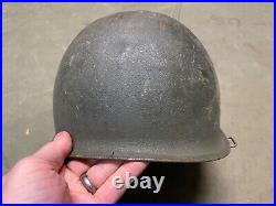 Original Wwii Us Army M1 Helmet Shell, Rear Seam, Original Paint