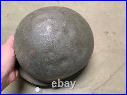 Original Wwii Us Army M1 Helmet Shell, Rear Seam, Original Paint