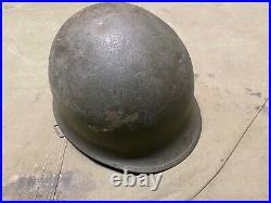 Original Wwii Us Army M1 Helmet Shell, Rear Seam, Original Paint