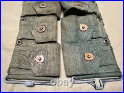 Original Wwii Us Army M1910 M1903 M1 Garand Rifle 10 Pocket Ammo Belt-od#7