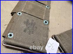 Original Wwii Us Army M1910 M1903 M1 Garand Rifle 10 Pocket Ammo Belt-od#7