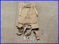 Original Wwii Us Army M1928 Combat Field Haversack Backpack-od#3