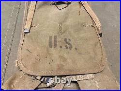 Original Wwii Us Army M1928 Combat Field Haversack Backpack-od#3