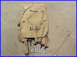 Original Wwii Us Army M1928 Combat Field Haversack Field Backpack-od#3