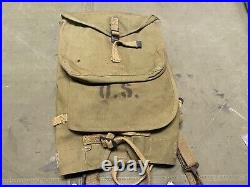 Original Wwii Us Army M1928 Combat Field Haversack Field Backpack-od#3