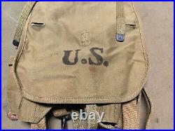 Original Wwii Us Army M1928 Combat Field Haversack Field Backpack-od#3