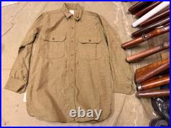Original Wwii Us Army M1935 M35 Em Nco Wool Combat Field Shirt-medium 40r