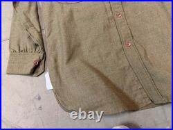 Original Wwii Us Army M1935 M35 Em Nco Wool Combat Field Shirt-medium 40r