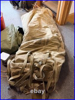Original Wwii Us Army M1935 Officer Bed Roll, Insert Bag & Pillow- Named, 1943