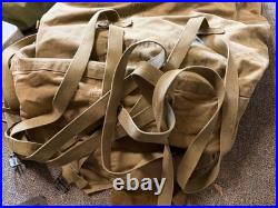 Original Wwii Us Army M1935 Officer Bed Roll, Insert Bag & Pillow- Named, 1943