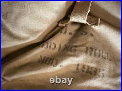 Original Wwii Us Army M1935 Officer Bed Roll, Insert Bag & Pillow- Named, 1943