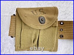 Original Wwii Us Army M1936 Cartridge Belt