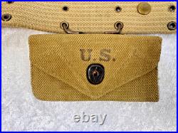 Original Wwii Us Army M1936 Pistol Belt Rig With 1940 First Aid Pouch