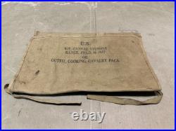 Original Wwii Us Army M1937 Cavalry Range Field Cooking Utensils Roll-jqmd 1944