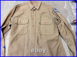 Original Wwii Us Army M1937 M37 Em Nco Wool Combat Field Shirt-large 44r
