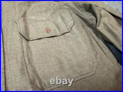 Original Wwii Us Army M1937 M37 Em Nco Wool Combat Field Shirt-large 44r