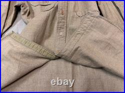 Original Wwii Us Army M1937 M37 Em Nco Wool Combat Field Shirt-large 44r