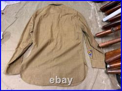 Original Wwii Us Army M1937 M37 Em Nco Wool Combat Field Shirt-large 44r