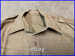 Original Wwii Us Army M1937 M37 Officer Wool Combat Field Shirt-large/xlarge 46r