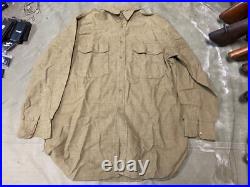 Original Wwii Us Army M1937 M37 Wool Combat Field Shirt- Large 44r
