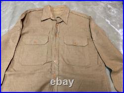Original Wwii Us Army M1937 M37 Wool Combat Field Shirt- Large 44r