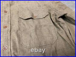 Original Wwii Us Army M1937 M37 Wool Combat Field Shirt- Large 44r