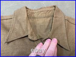 Original Wwii Us Army M1937 M37 Wool Combat Field Shirt- Large 44r