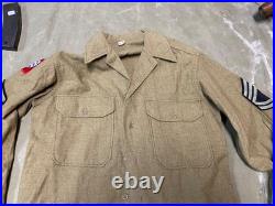 Original Wwii Us Army M1937 M37 Wool Combat Field Shirt- Medium 40r