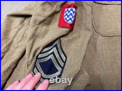 Original Wwii Us Army M1937 M37 Wool Combat Field Shirt- Medium 40r