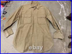 Original Wwii Us Army M1937 M37 Wool Combat Field Shirt- Medium/large 42r