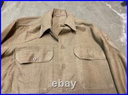 Original Wwii Us Army M1937 M37 Wool Combat Field Shirt- Medium/large 42r