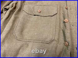 Original Wwii Us Army M1937 M37 Wool Combat Field Shirt- Medium/large 42r
