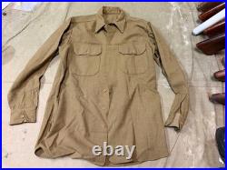 Original Wwii Us Army M1937 M37 Wool Combat Field Shirt- Medium/large Long 42l