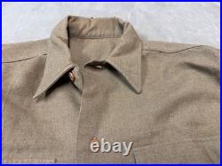 Original Wwii Us Army M1937 M37 Wool Combat Field Shirt- Medium/large Long 42l