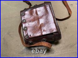 Original Wwii Us Army M1938 Officer & Nco Binoculars Leather Carry Case