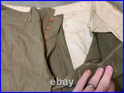 Original Wwii Us Army M1938 Wool Combat Field Trousers- 2xlarge 40 Waist