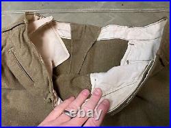 Original Wwii Us Army M1938 Wool Combat Field Trousers- 2xlarge 42 Waist