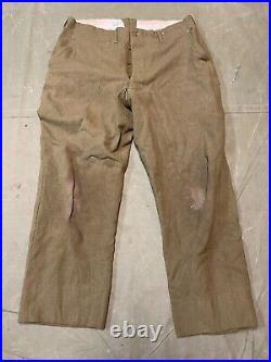 Original Wwii Us Army M1938 Wool Combat Field Trousers- Large 36 Waist
