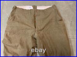 Original Wwii Us Army M1938 Wool Combat Field Trousers- Large 36 Waist
