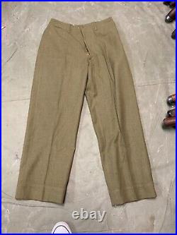 Original Wwii Us Army M1938 Wool Combat Field Trousers- Large 36 Waist 34x31