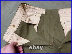 Original Wwii Us Army M1938 Wool Combat Field Trousers- Large 36 Waist 34x31