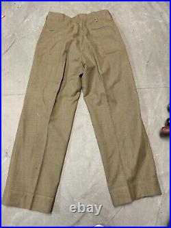 Original Wwii Us Army M1938 Wool Combat Field Trousers- Large 36 Waist 34x31