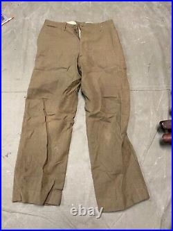 Original Wwii Us Army M1938 Wool Combat Field Trousers- Medium Waist 34x31