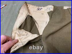 Original Wwii Us Army M1938 Wool Combat Field Trousers- Medium Waist 34x31